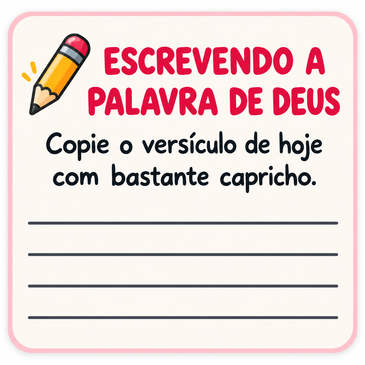 Página de exemplo: Atividades de escrita
