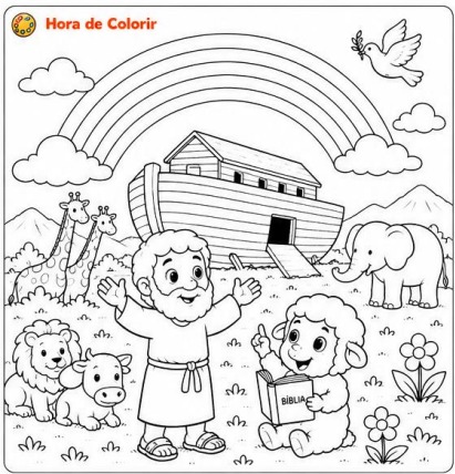 Página de exemplo: Desenho para colorir